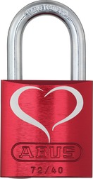 Vorhangschloss Aluminium 72/40 rot LoveLock 2